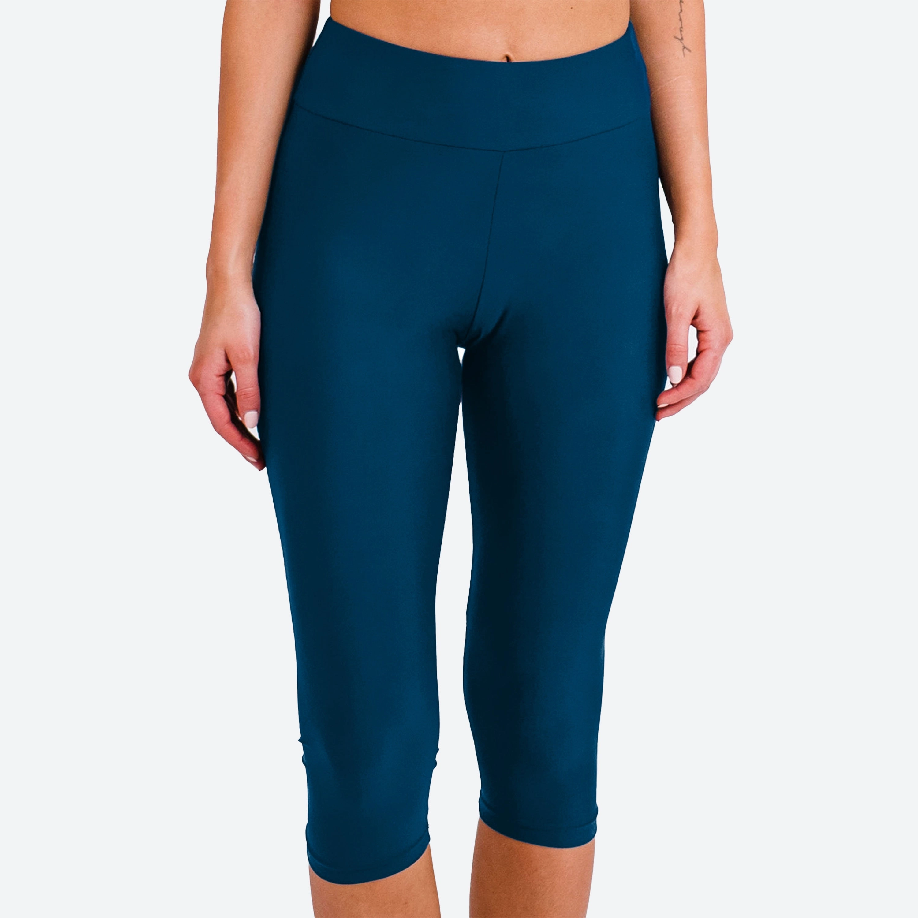 Women's Women's High Waisted Capri Swim Leggings