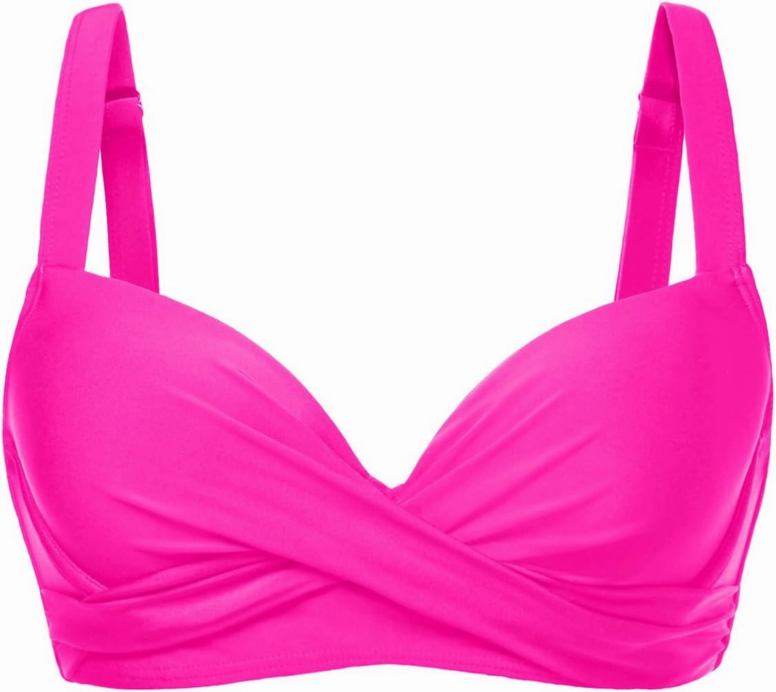 Women Underwire Bikini Top - Push Up Swim Top Only Bra Padded Swimsuit Tops 2025 Bathing Suit Tops