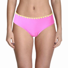 Womens Embroidered Contrast Detail Swim Bottom Separates
