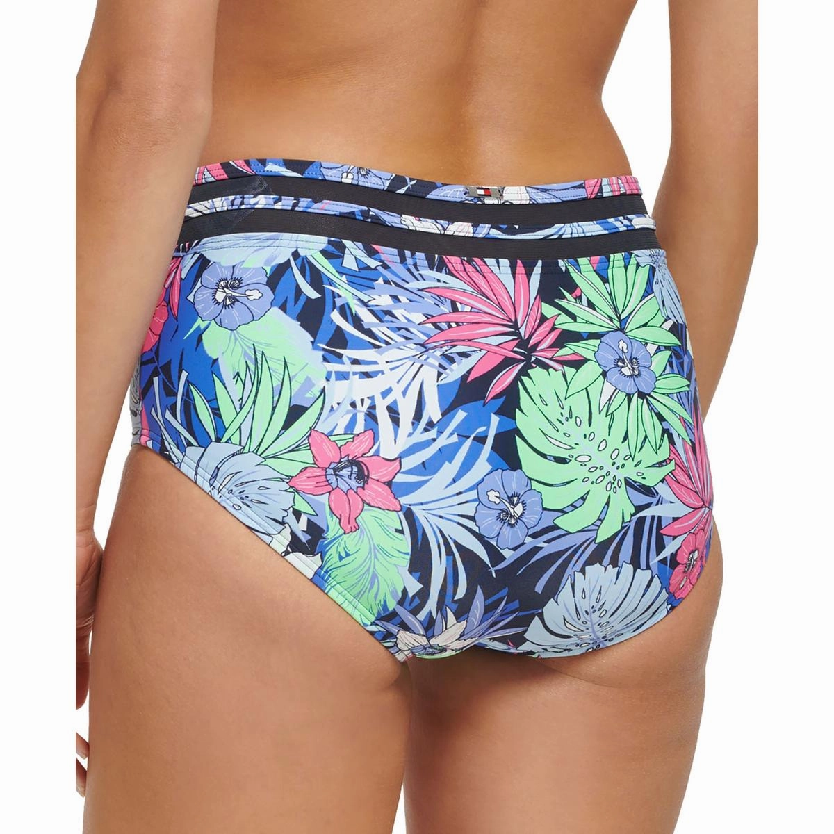 Womens Floral High-Waist Swim Bottom Separates