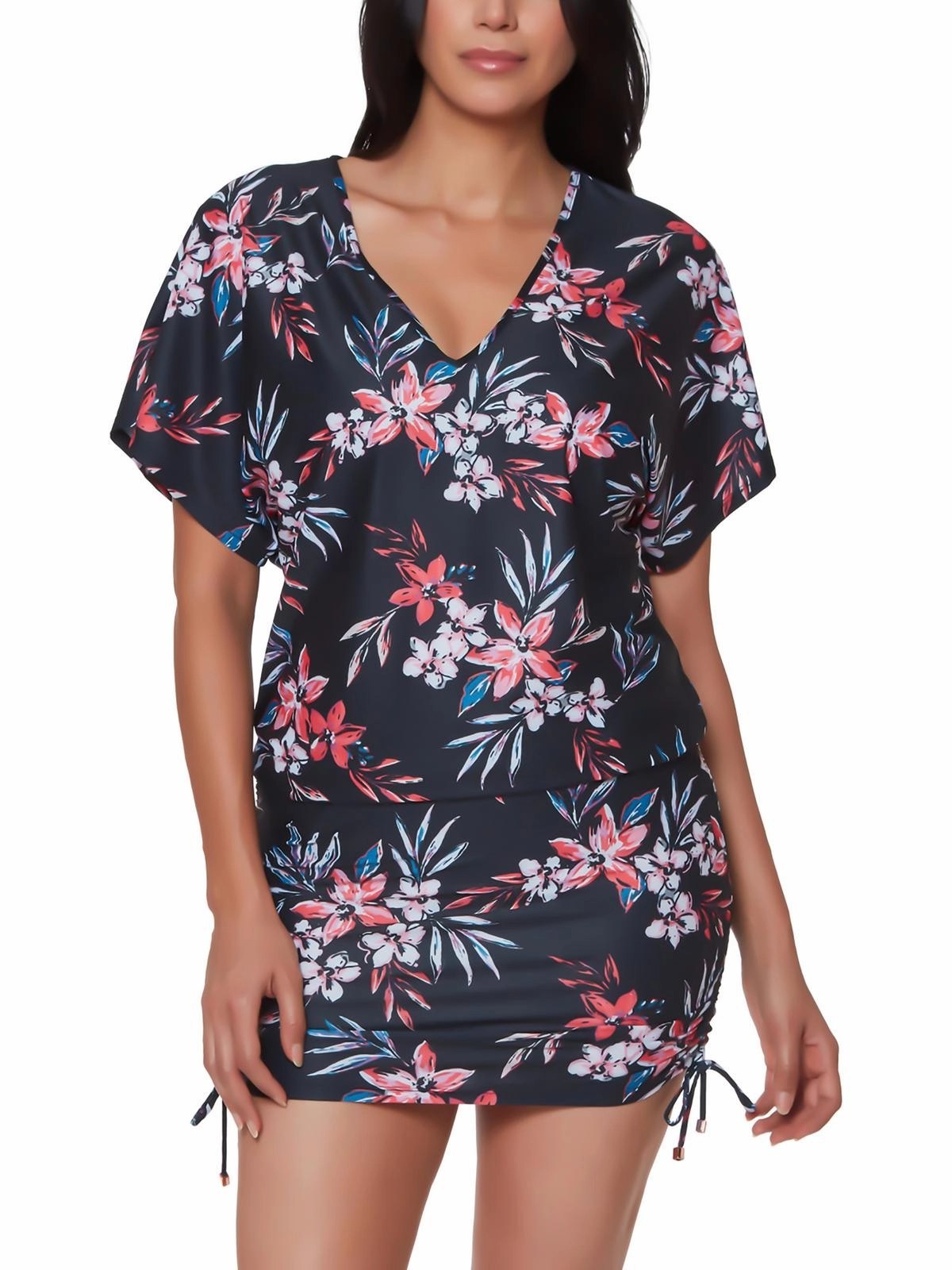 Womens Floral Print Caftan Cover-Up