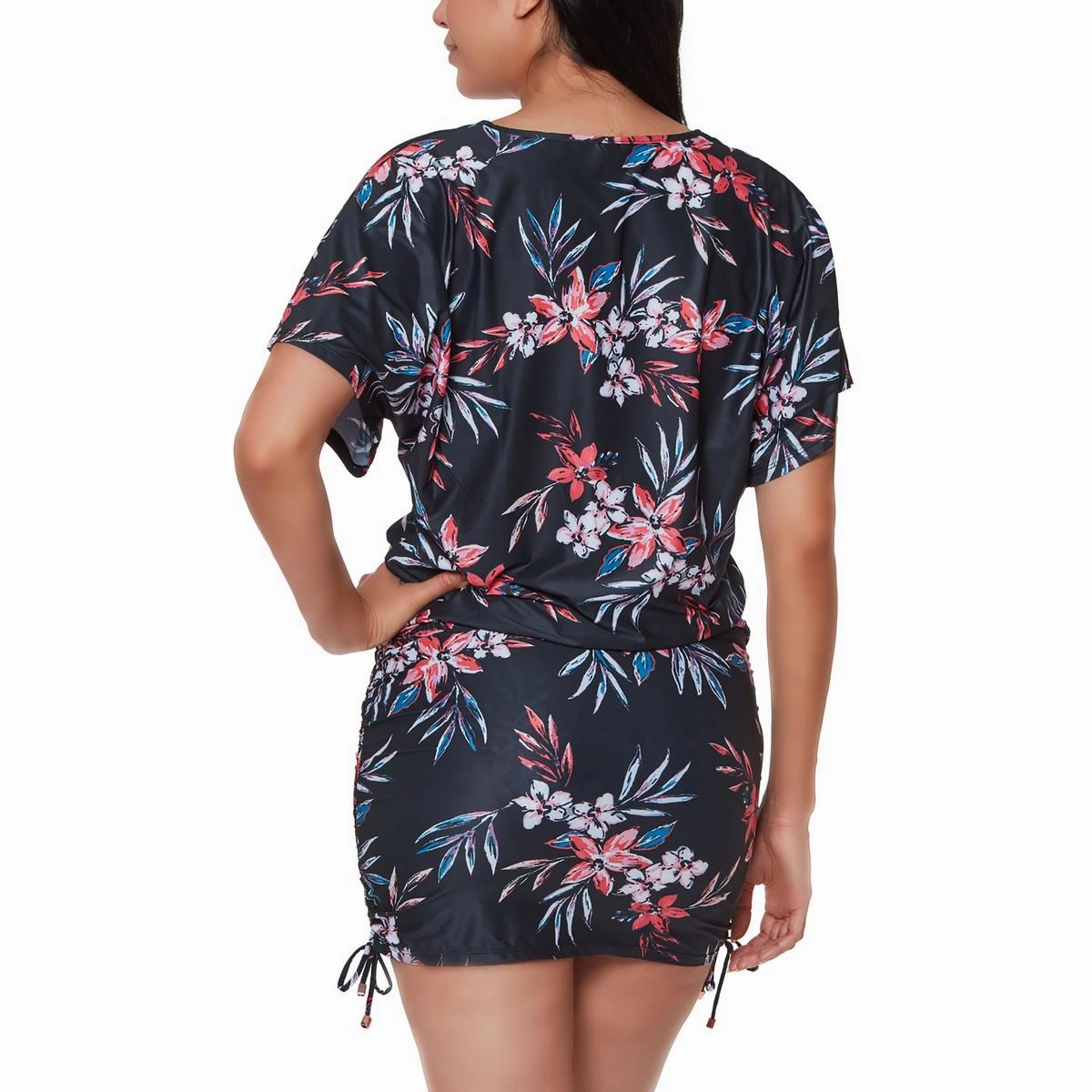 Womens Floral Print Caftan Cover-Up