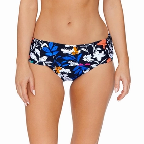 Womens Floral Print Fold-Over Swim Bottom Separates