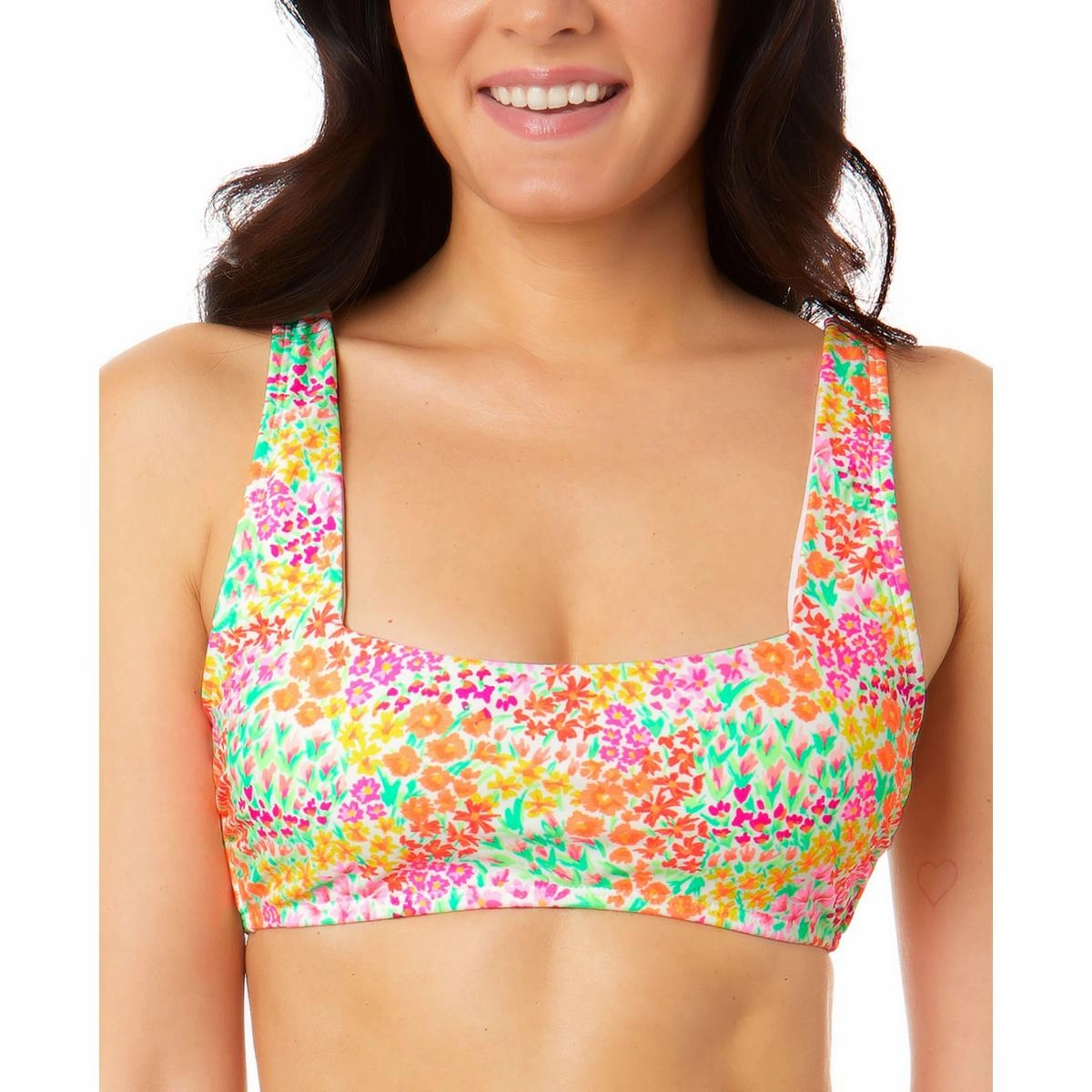 Womens Floral Removable Padding Bikini Swim top