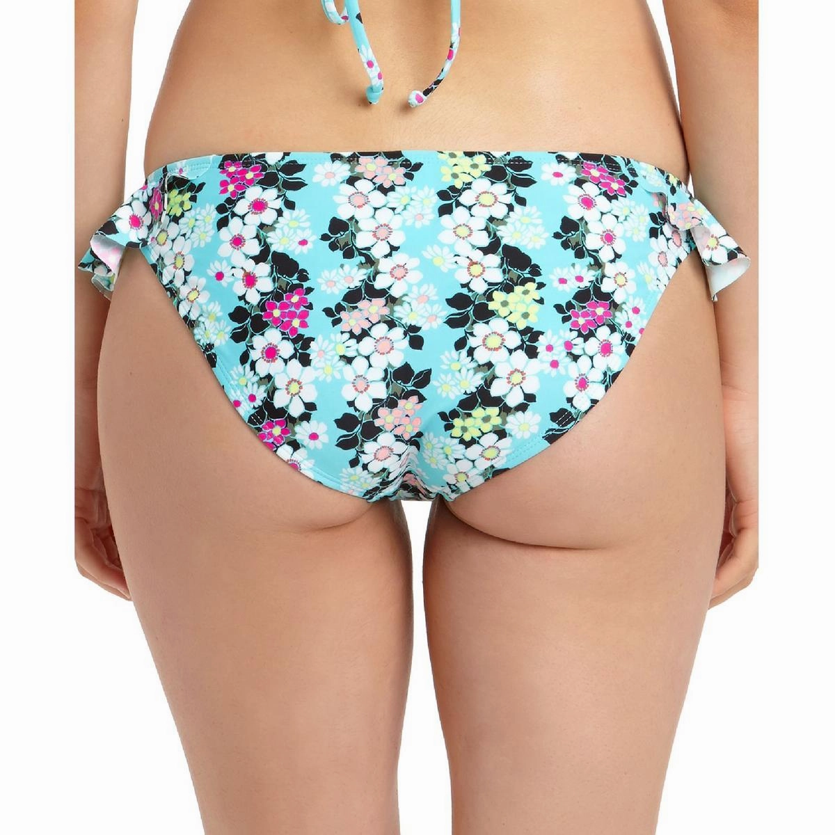 Womens Floral Ruffled Swim Bottom Separates