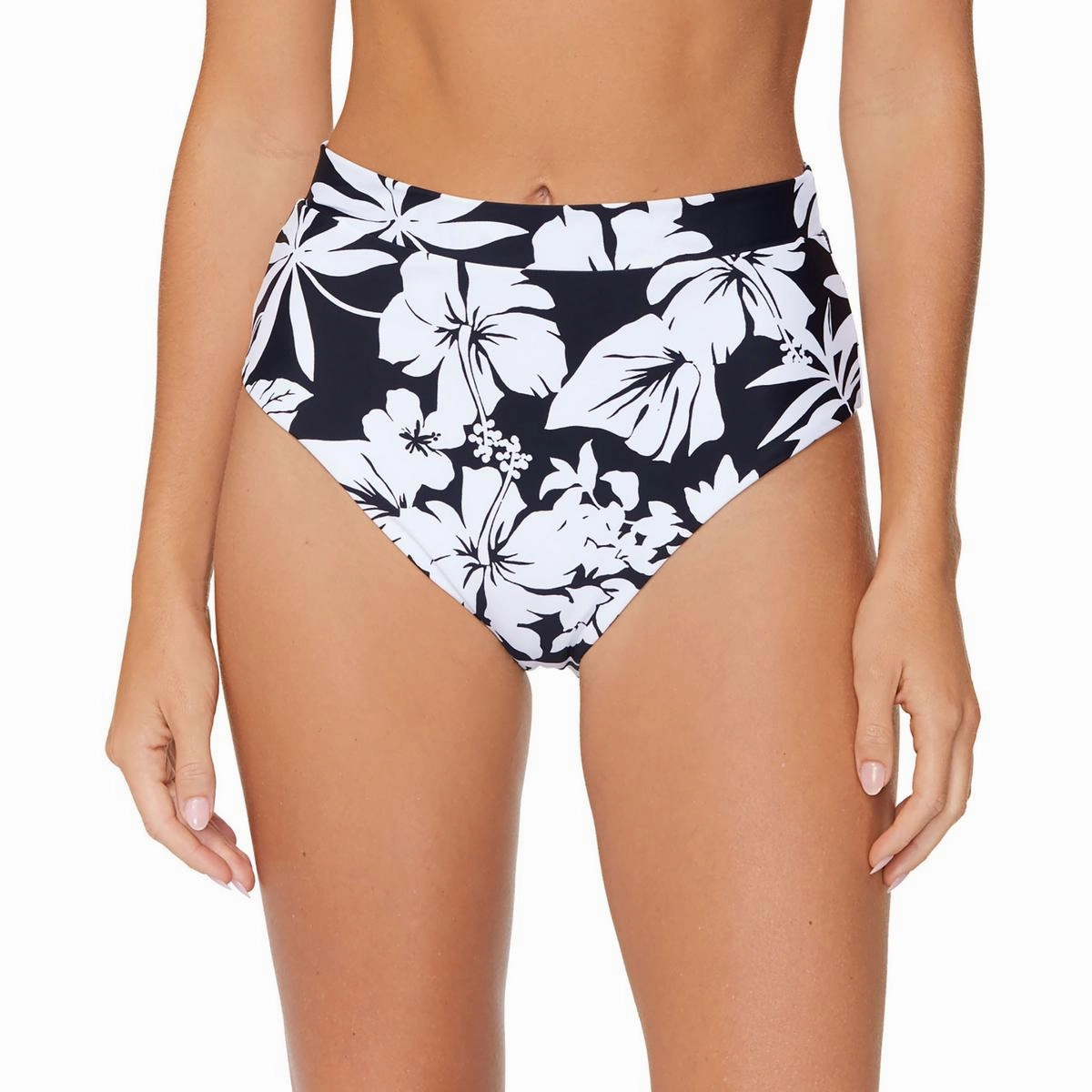 Womens High-Waist Floral Swim Bottom Separates
