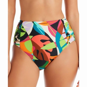 Womens High-Waist Printed Swim Bottom Separates