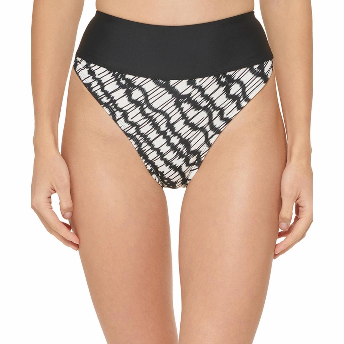 Womens High-Waist Printed Swim Bottom Separates