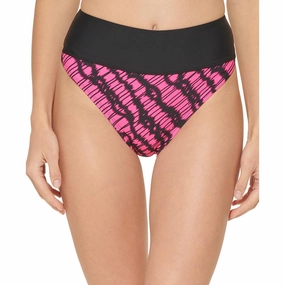Womens High-Waist Printed Swim Bottom Separates