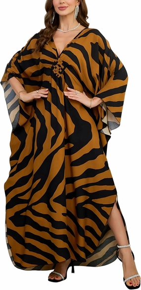 Womens Kaftan Beach Cover Up Dress Plus Size Summer Swimsuit Loungewear Maxi Dress