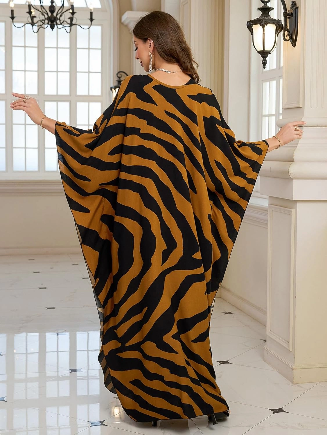 Womens Kaftan Beach Cover Up Dress Plus Size Summer Swimsuit Loungewear Maxi Dress