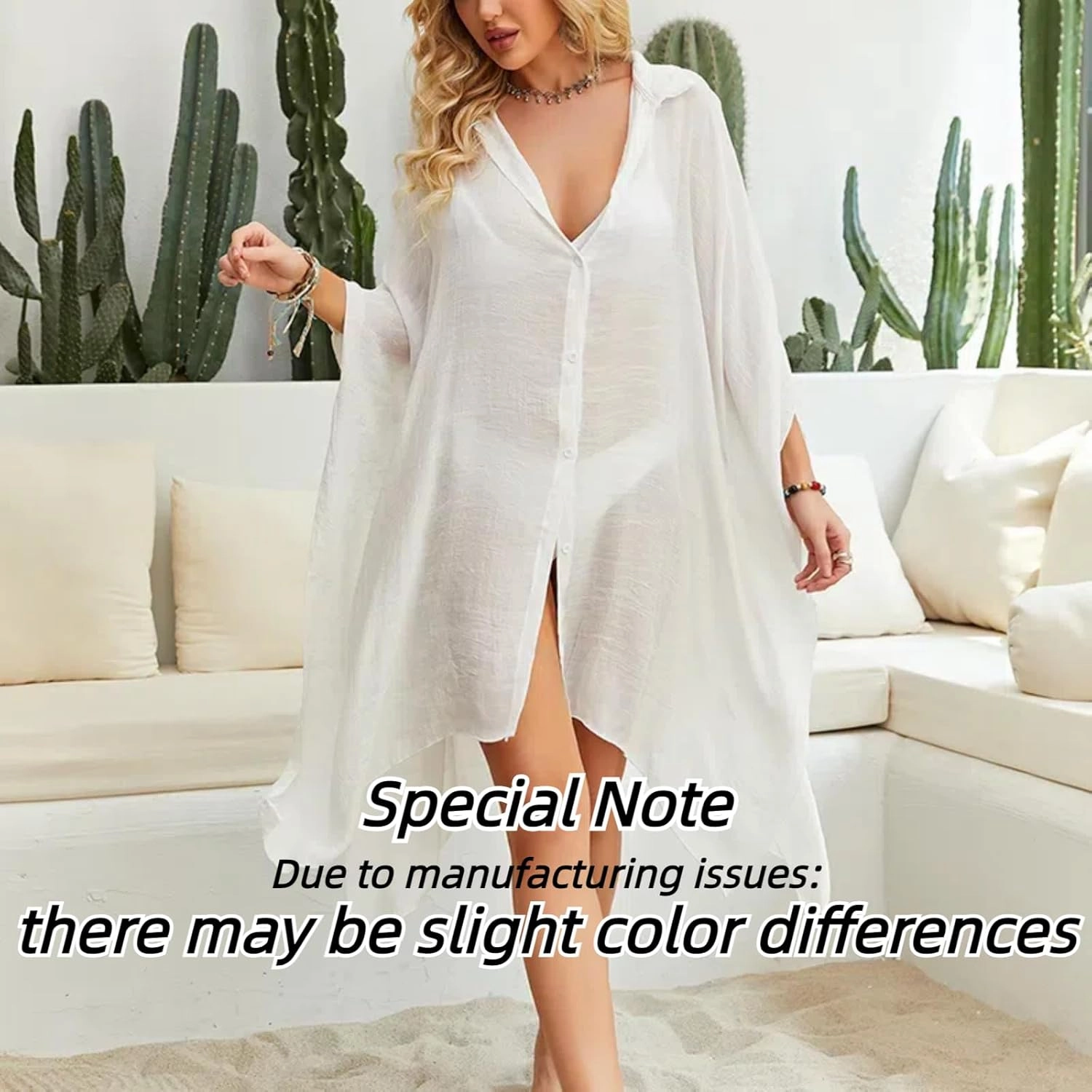 Womens Loose Bathing Suit Cover Ups, Beach Swimwear Button Down Shirt Dress