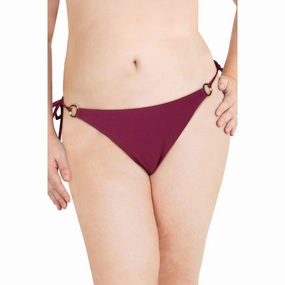 Womens Low Rise Side Tie Swim Bottom Separates
