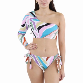 Womens Printed Nylon Swim Bottom Separates