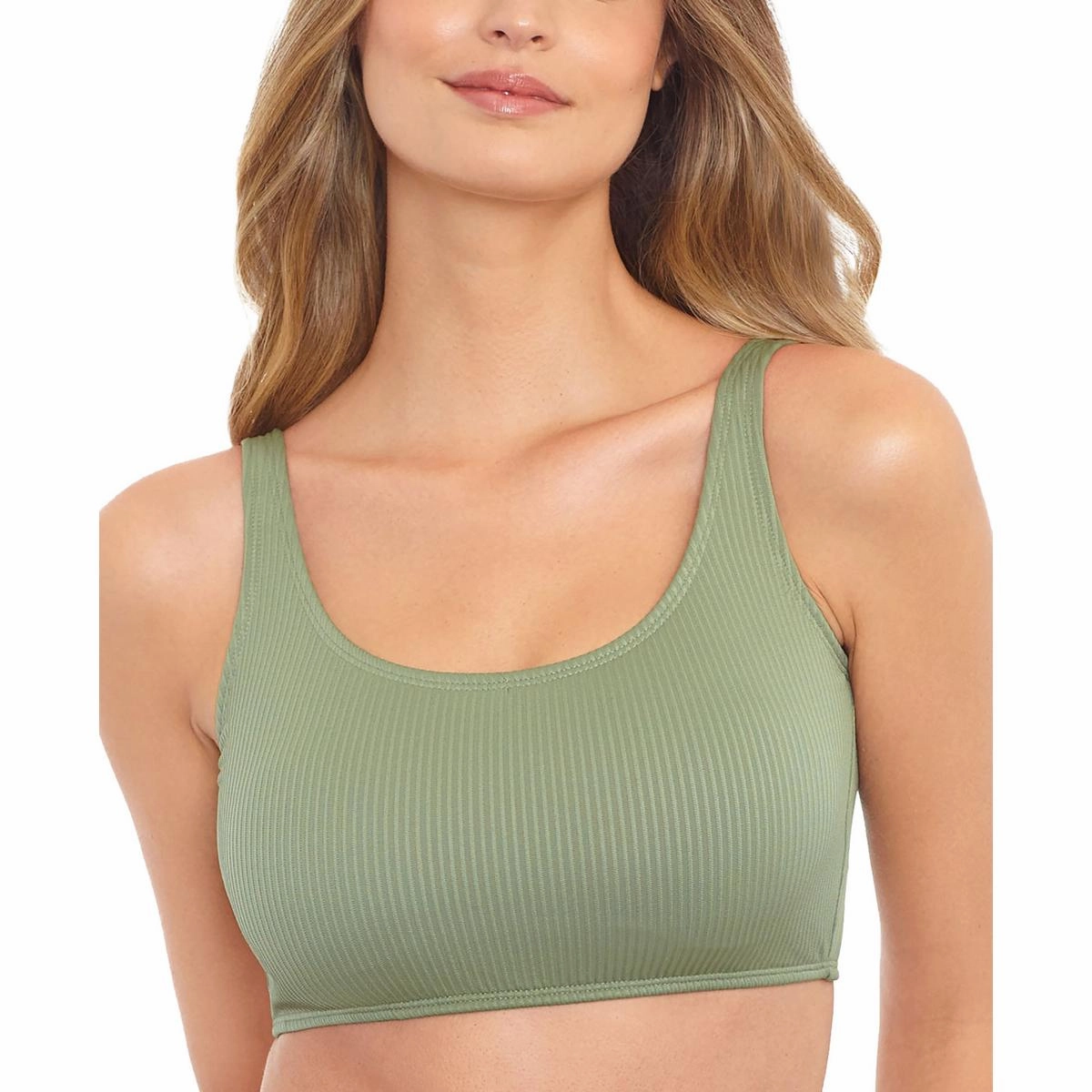 Womens Ribbed Bikini Bikini Swim top