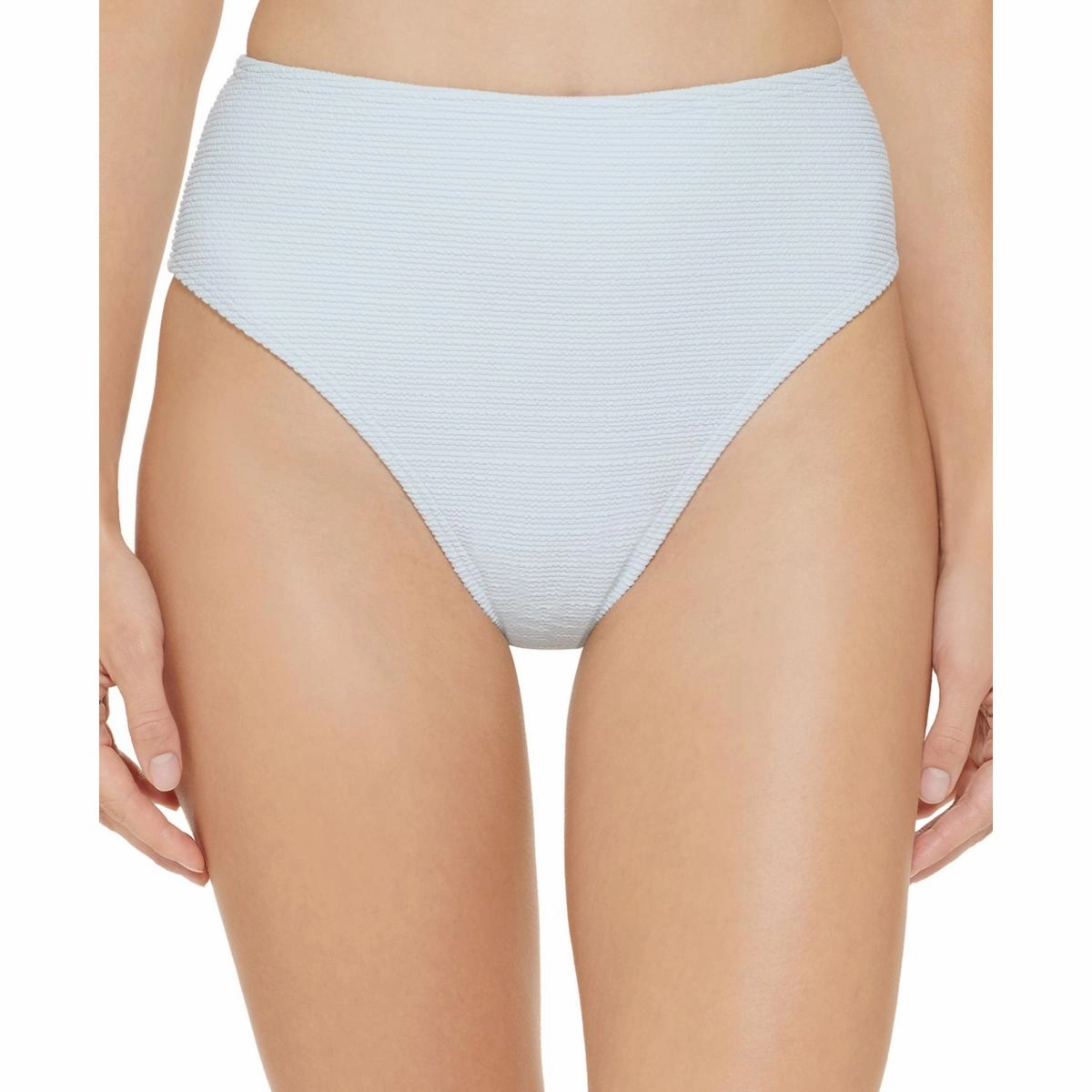 Womens Ribbed High-Waist Swim Bottom Separates