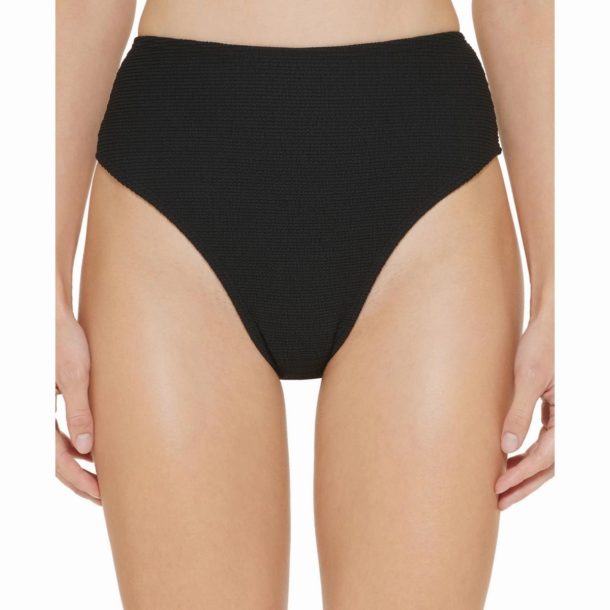 Womens Ribbed High-Waist Swim Bottom Separates