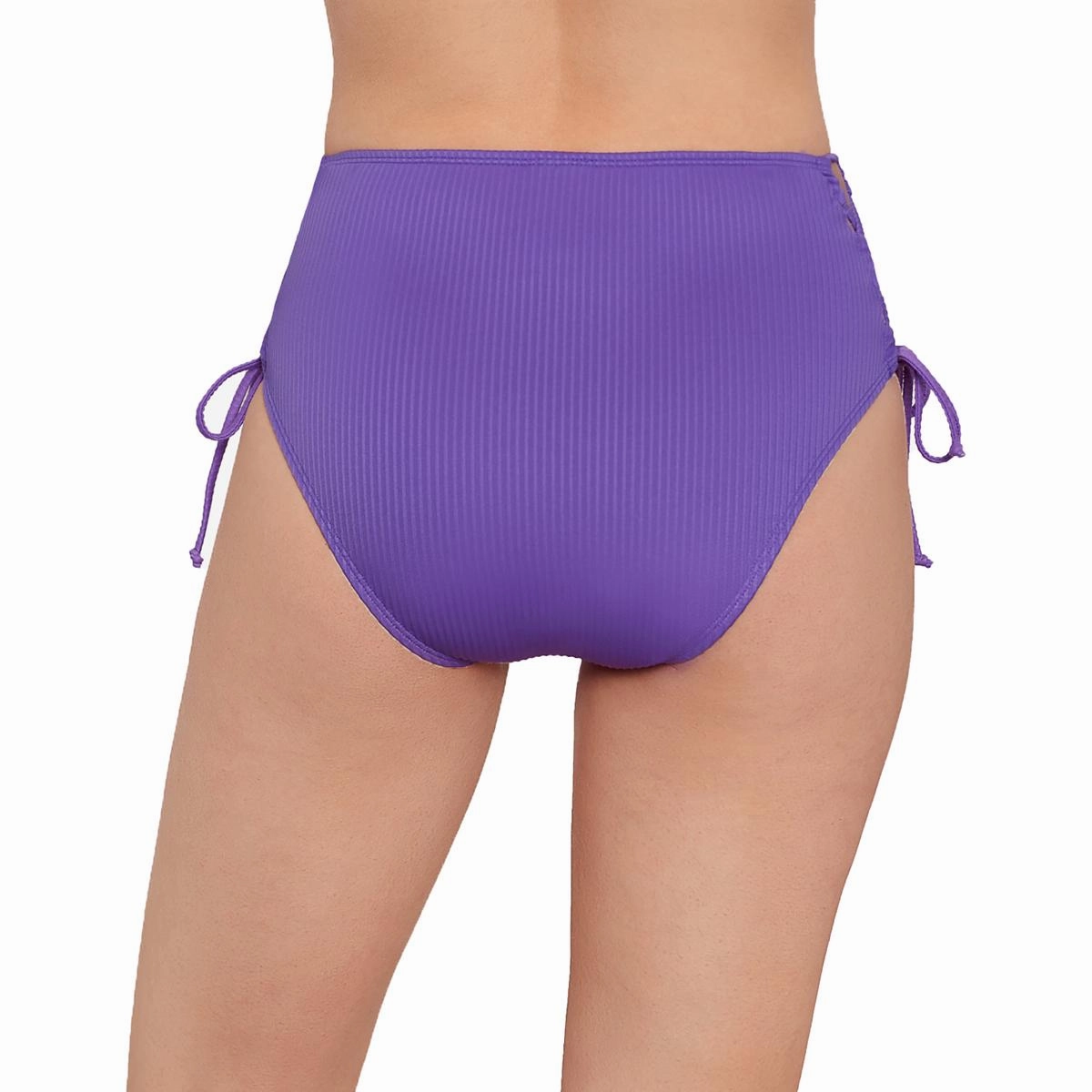 Womens Ribbed Side-Tie Swim Bottom Separates