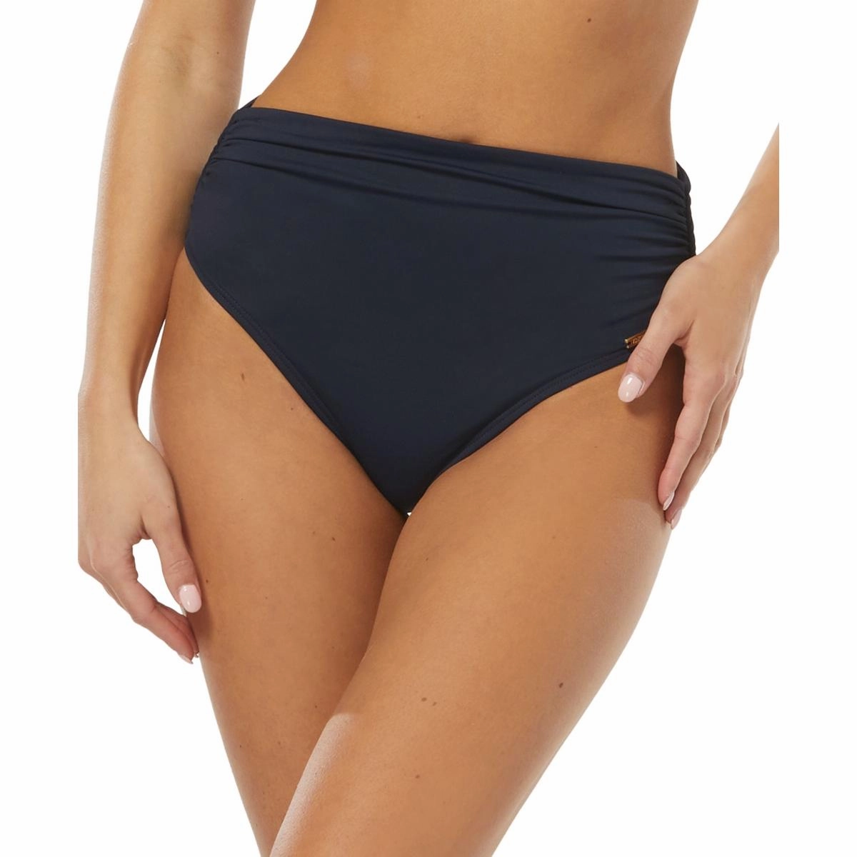 Womens Ruched Convertible Swim Bottom Separates