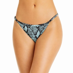 Womens Snake Print Adjustable Swim Bottom Separates