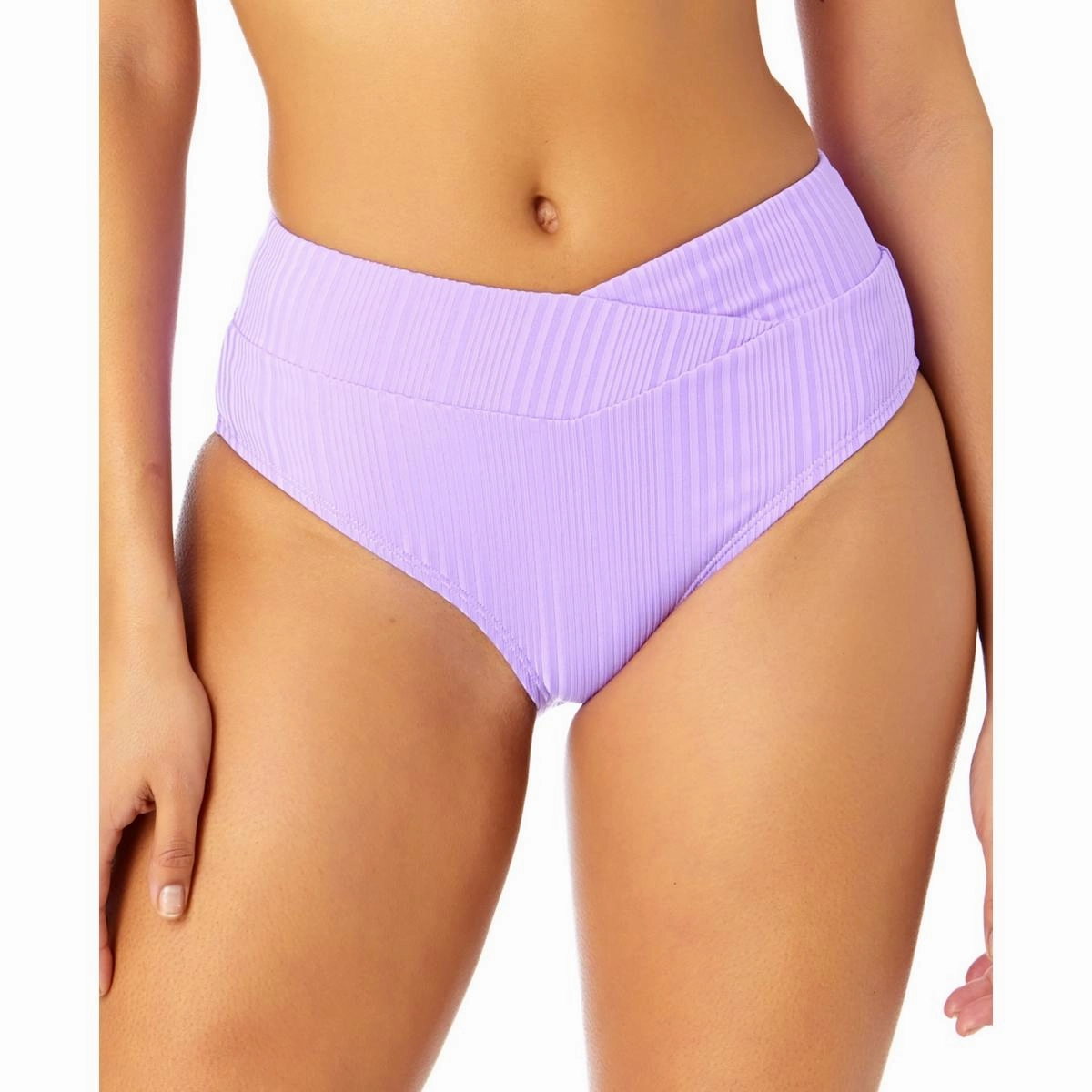 Womens Solid Polyester Swim Bottom Separates