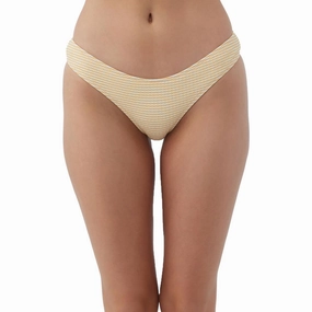 Womens Striped Cheeky Swim Bottom Separates