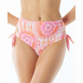 Womens Tie-Dye Cut-Out Swim Bottom Separates