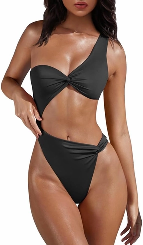 XXTAXN Women's Sexy Thong Cutout Monokinis Tie Beach One Piece Swimsuit Bathing Suit