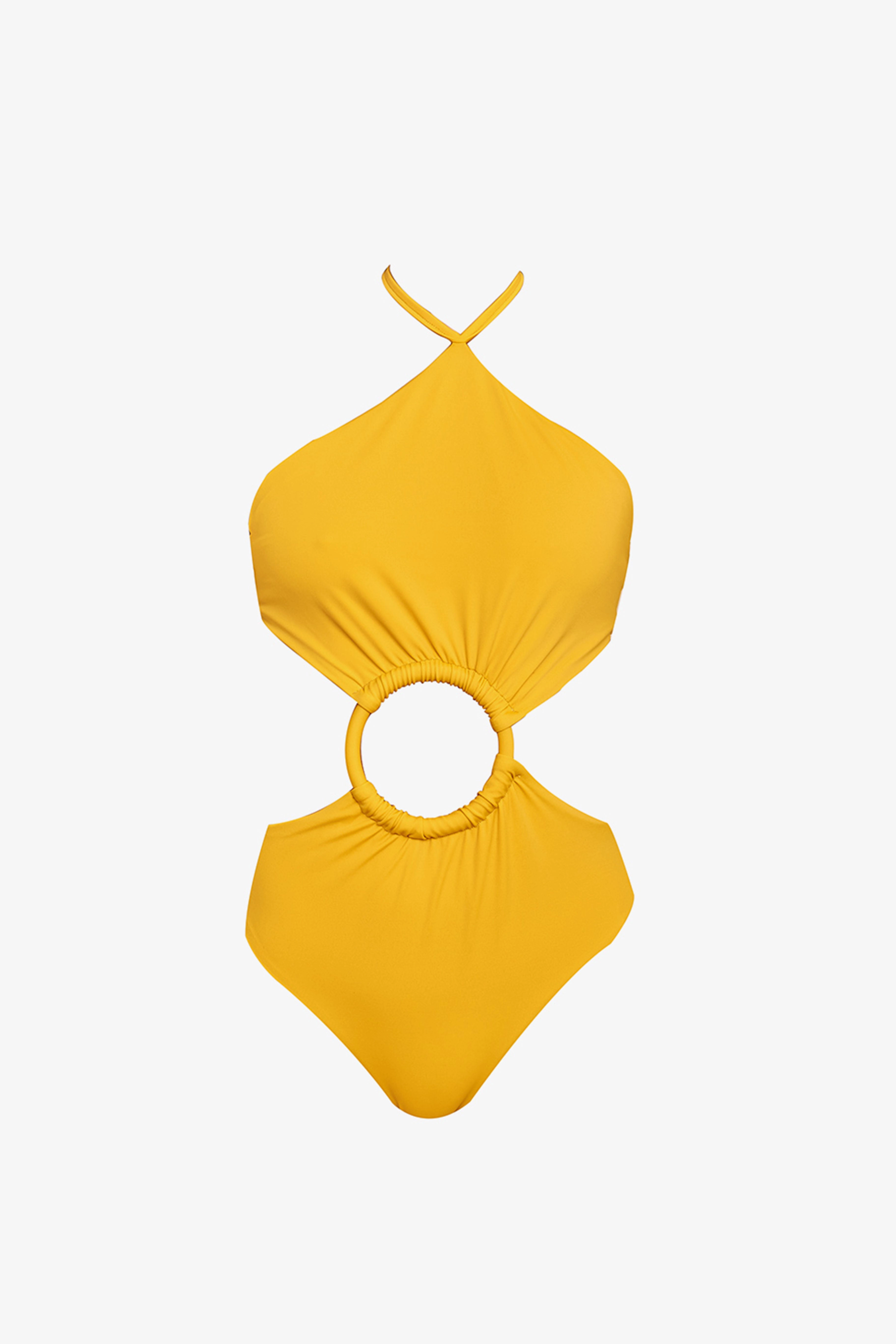Yellow Cut-out One-piece