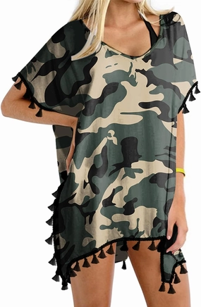 Yincro Women Chiffon Tassel Swimsuit Cover Up Beach Coverups for Swimwear