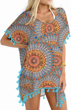 Yincro Women Chiffon Tassel Swimsuit Cover Up Beach Coverups for Swimwear
