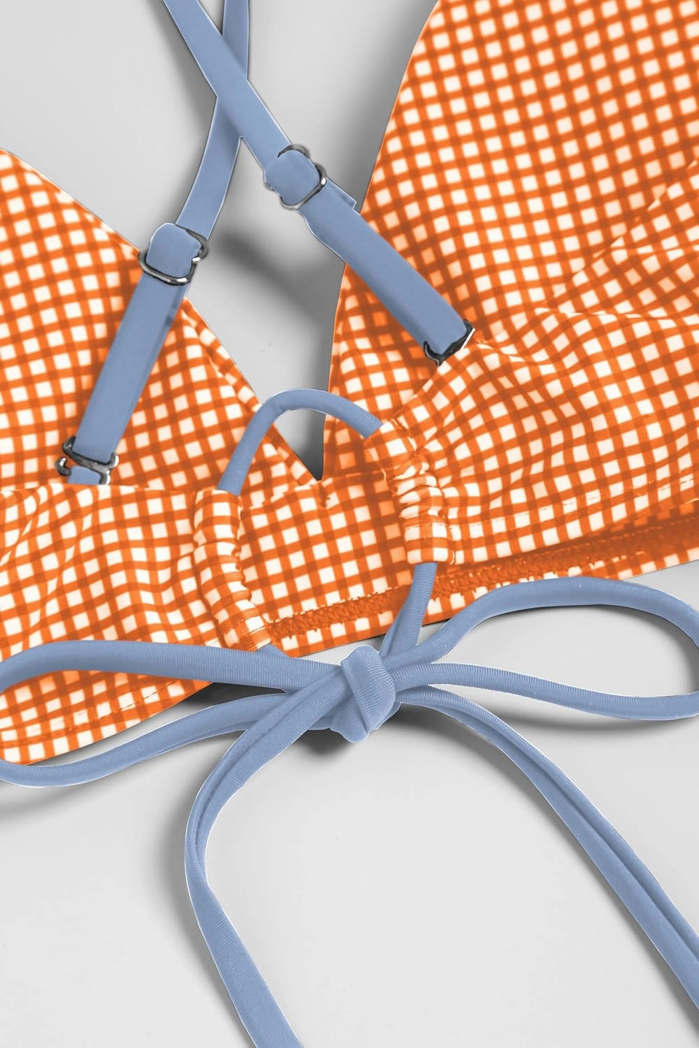 ZAFUL Women's V Neck Bikini Set High Waisted Swimsuits Lace Up Bow Decor Cheeky Two Piece Bathing Suit