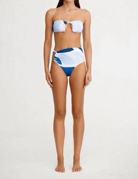 Zhara Strapless Swim Top In Shapes