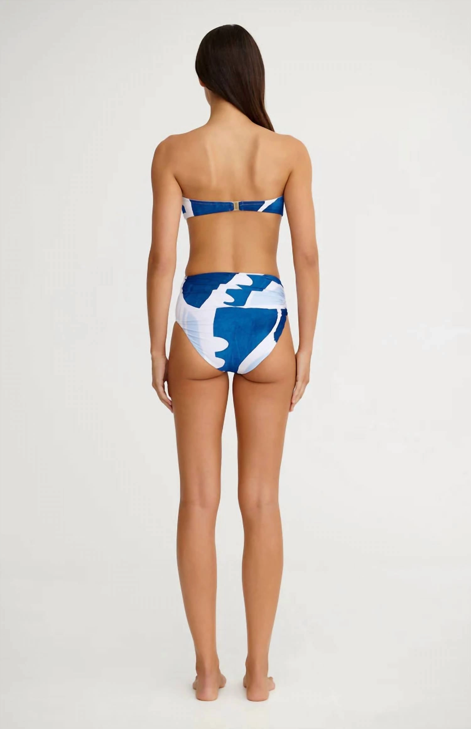 Zhara Strapless Swim Top In Shapes