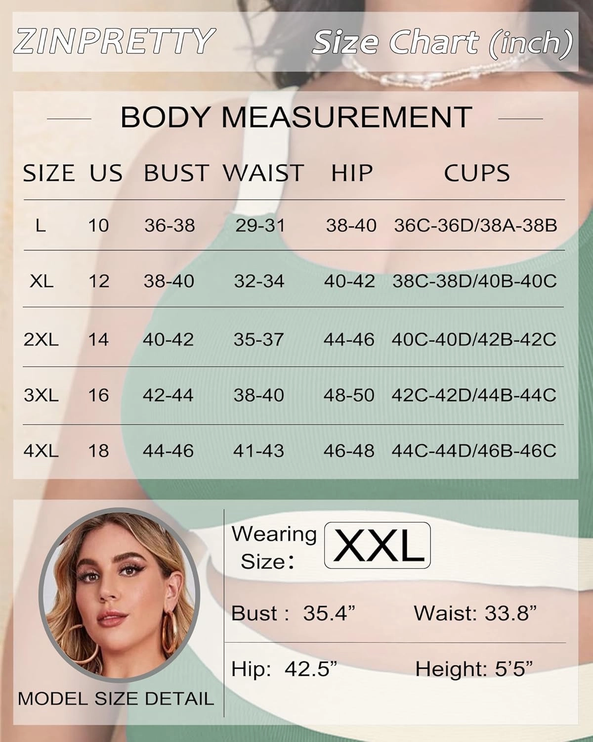 ZINPRETTY High Waisted Bikini Sets Plus Size Tummy Control Swimsuits for Women 2025 Two Piece Full Coverage Bathing Suits