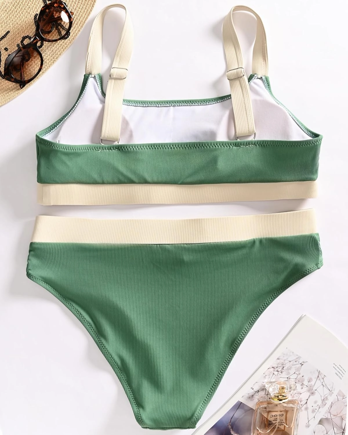 ZINPRETTY High Waisted Bikini Sets Plus Size Tummy Control Swimsuits for Women 2025 Two Piece Full Coverage Bathing Suits