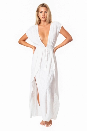 Zumi Pattern Cover Up Maxi Dress